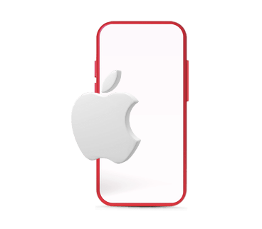 Iphone with Apple logo